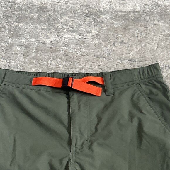 Marmot Shorts Men's 32 Hiking Green Nylon Belted Cargo Arch Rock Pockets - Picture 3 of 8